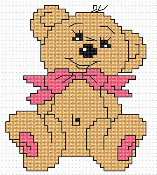 click here to view larger image of Bear (counted cross stitch kit)