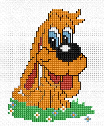 click here to view larger image of Puppy (counted cross stitch kit)