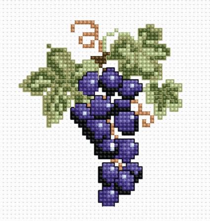 click here to view larger image of Grapes (counted cross stitch kit)