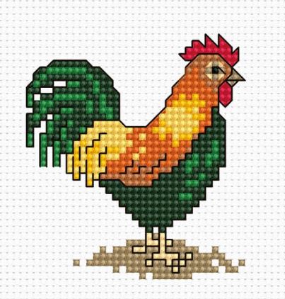 click here to view larger image of Cock B018L (counted cross stitch kit)