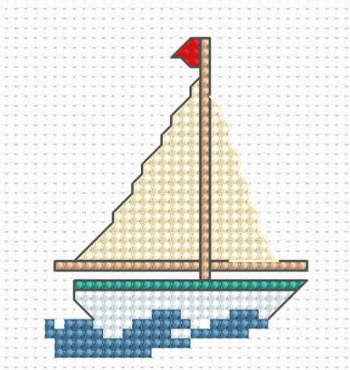 click here to view larger image of Boat (counted cross stitch kit)