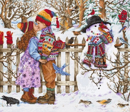 click here to view larger image of First Kiss (counted cross stitch kit)