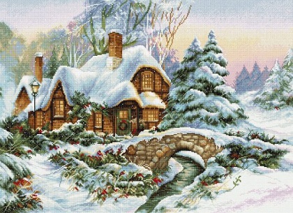 click here to view larger image of Winter Landscape BU5001L (counted cross stitch kit)