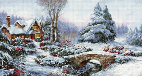 click here to view larger image of Winter Landscape BU5002L (counted cross stitch kit)