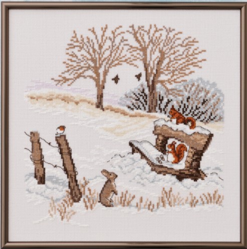 click here to view larger image of Winter Squirrrel (counted cross stitch kit)