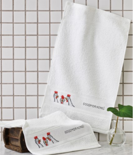 click here to view larger image of Good Morning Towels (2 pieces) (counted cross stitch kit)