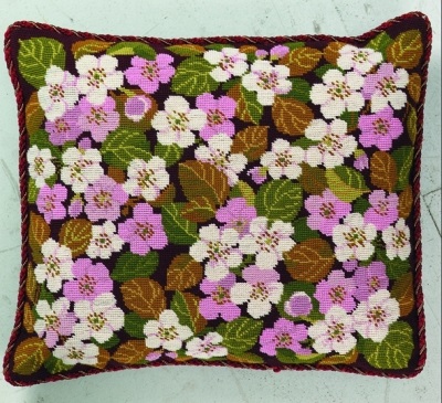 click here to view larger image of Apple Blossoms Pillow (needlepoint kit)