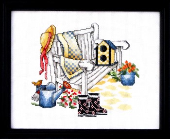 click here to view larger image of Garden Bench  (counted cross stitch kit)