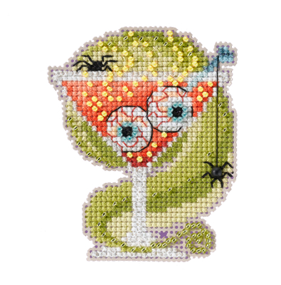 click here to view larger image of Eyeball Martini (2022) (counted cross stitch kit)