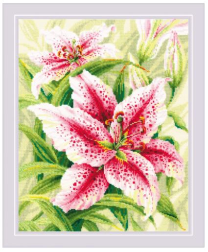 click here to view larger image of Lilies (counted cross stitch kit)