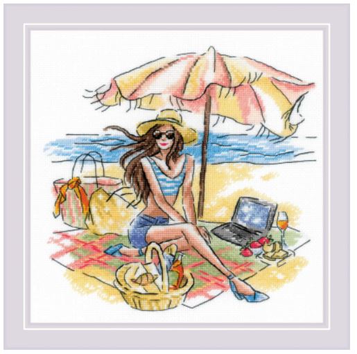 click here to view larger image of At the Beach (counted cross stitch kit)