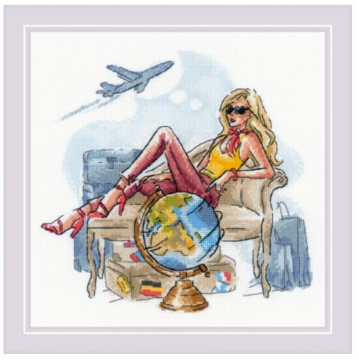 click here to view larger image of Jetset Living (counted cross stitch kit)