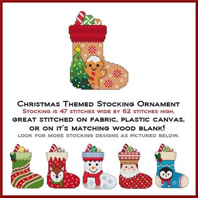 click here to view larger image of Christmas Stocking - Gingerbread (chart)