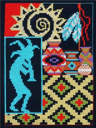 click here to view larger image of Southwest Feather (counted cross stitch kit)