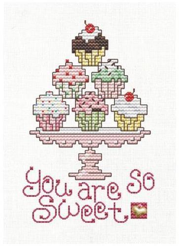 click here to view larger image of Cupcakes w/charm - Sue Hillis (chart)