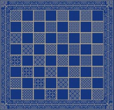 click here to view larger image of Chessboard - Blackwork - Light Thread on Dark Fabric (chart)