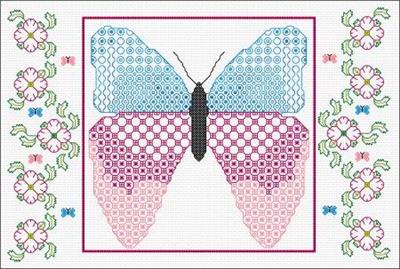 click here to view larger image of Blackwork Butterfly Pannel (chart)