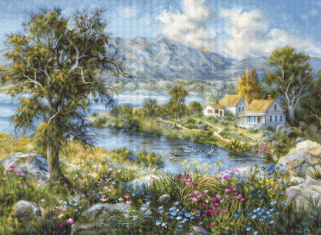 click here to view larger image of Enchanted Cottage  (counted cross stitch kit)