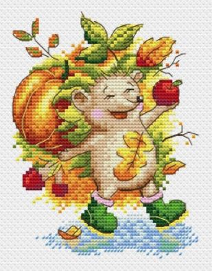 click here to view larger image of Autumn Hedgehog (counted cross stitch kit)