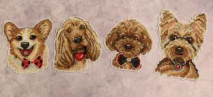 click here to view larger image of Dogs Magnets SR-825 (counted cross stitch kit)