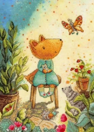 click here to view larger image of Fox Garden (counted cross stitch kit)