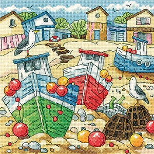 click here to view larger image of Beach Boats   (counted cross stitch kit)