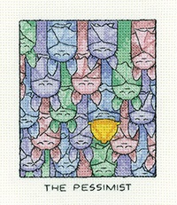 click here to view larger image of Pessimist, The (counted cross stitch kit)