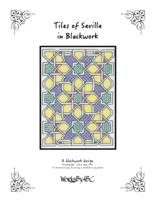 click here to view larger image of Tiles of Seville in Blackwork (chart)