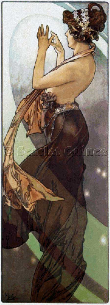 click here to view larger image of Pole Star (w/o floral border) - Alphonse Mucha (chart)