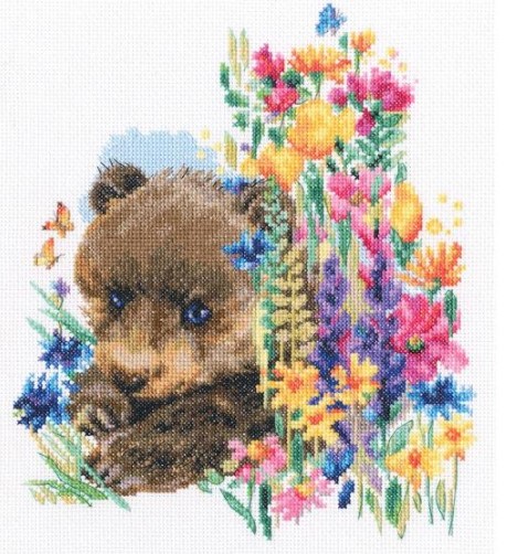 click here to view larger image of One Who Love Flowers (counted cross stitch kit)