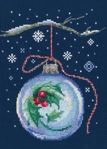 click here to view larger image of Ball With A Sprig of Holly (counted cross stitch kit)