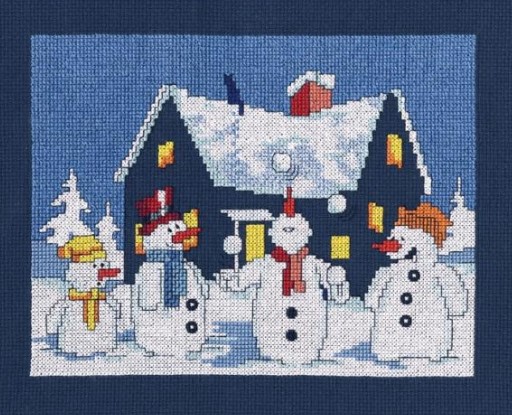 click here to view larger image of Adventure of Snowmen (counted cross stitch kit)