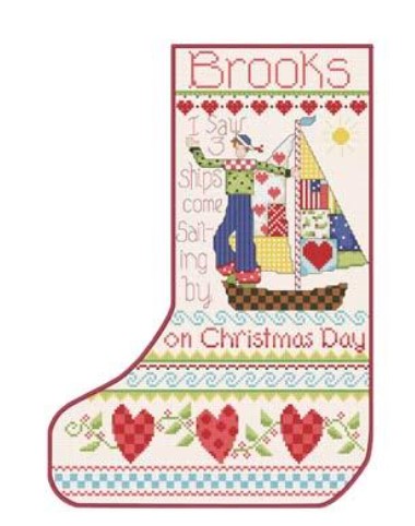 click here to view larger image of Christmas Sailing Stocking (chart)