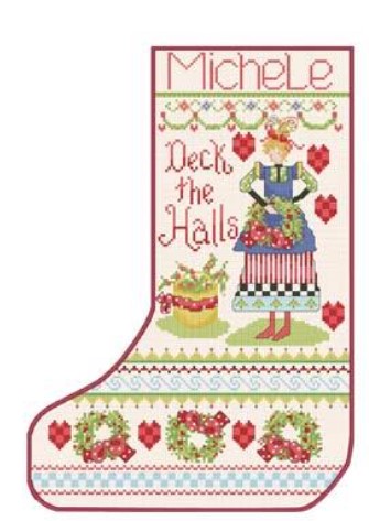 click here to view larger image of Deck The Halls Stocking (chart)