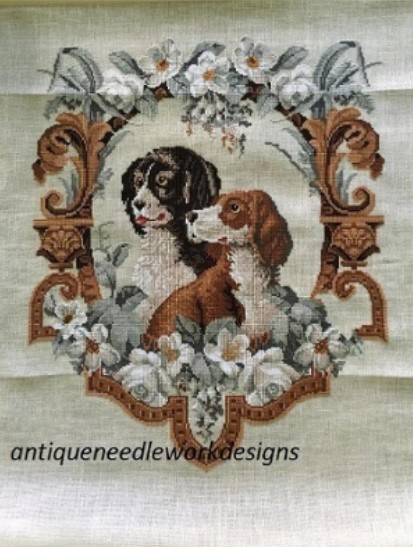 click here to view larger image of Antique Dog Panel (chart)
