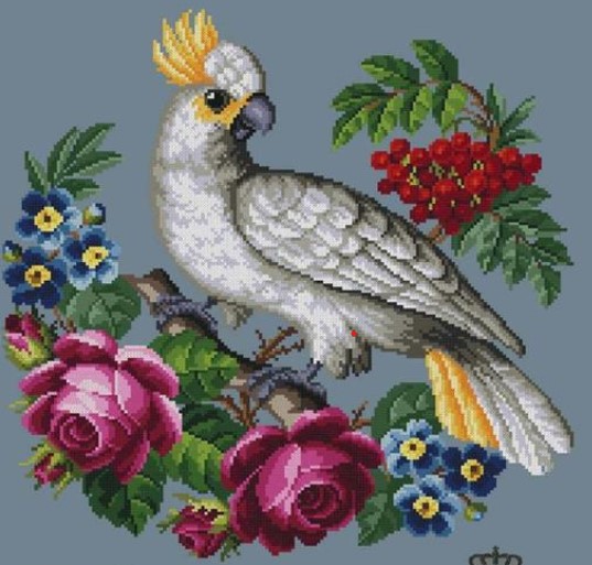 click here to view larger image of Parrot and Flowers - A (chart)