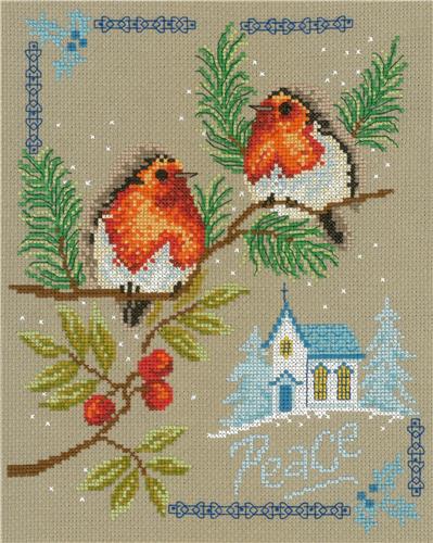 click here to view larger image of Peaceful Birds (counted cross stitch kit)