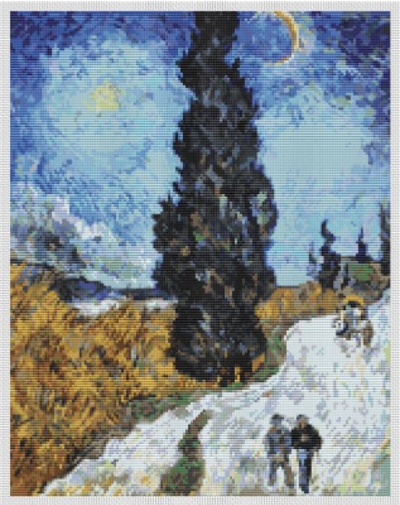 click here to view larger image of Country Road in Provence Night (Vincent Van Gogh) (chart)