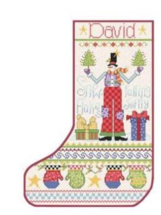 click here to view larger image of Snowflake Snowman Stocking (chart)