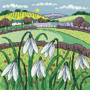 click here to view larger image of Snowdrop Landscape (counted cross stitch kit)