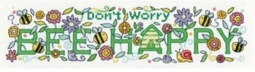 click here to view larger image of Bee Happy (counted cross stitch kit)