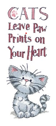 click here to view larger image of Cats Paw Prints (counted cross stitch kit)