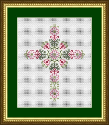 click here to view larger image of Dogwood and Hearts Cross (chart)