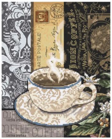 click here to view larger image of Lion Coffee C (counted cross stitch kit)