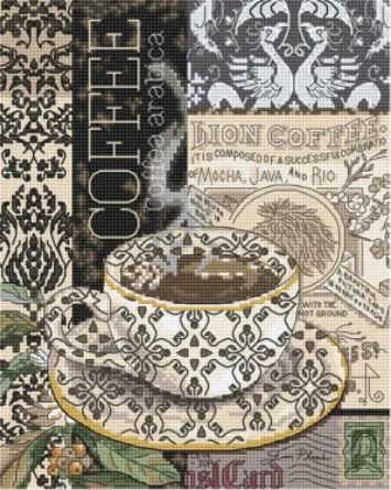 click here to view larger image of Lion Coffee B (counted cross stitch kit)