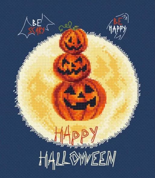 click here to view larger image of Pumpkins Party (counted cross stitch kit)