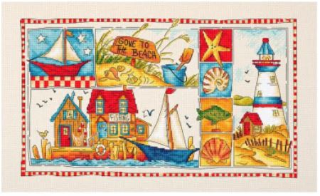 click here to view larger image of Gone to the Beach (counted cross stitch kit)