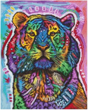 click here to view larger image of Curious Tiger (counted cross stitch kit)