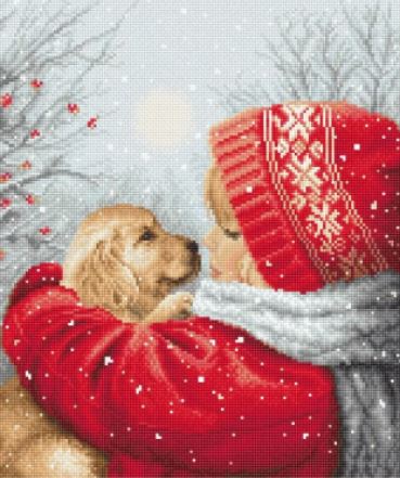click here to view larger image of Christmas Hugs (counted cross stitch kit)