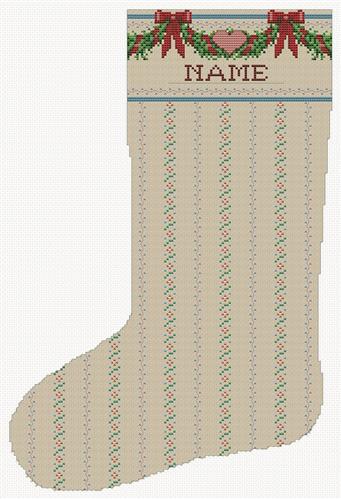 click here to view larger image of Victorian Garland Cuff Stocking (chart)